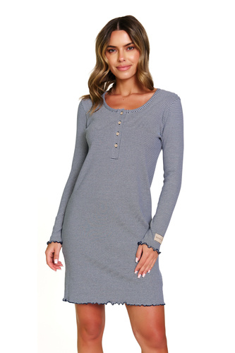 7175 Doctor Nap – Koszula nocna rozpinana do karmienia | Bawełna z elastanem, Polska produkcja - blackberry