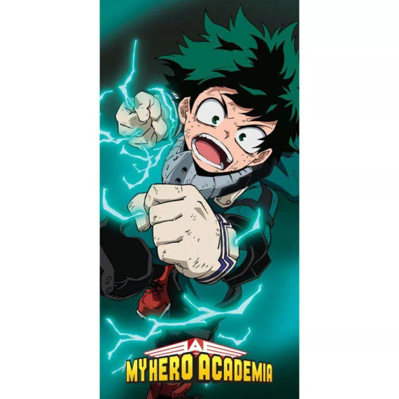 Ręcznik plażowy Halantex My Hero Academia 70x140 bawełniany turkusowy