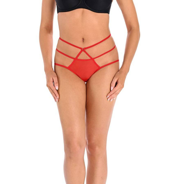 3138 Demi Figi damskie z paseczkami Teyli - czerwony