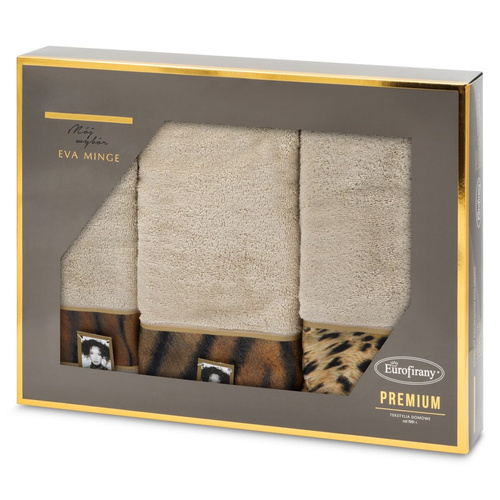 Eva 23 Komplet ręczników pantera Eurofirany - beżowy
