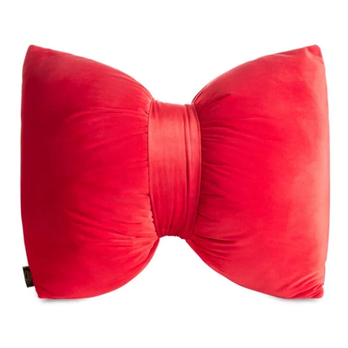 Kokarda Poduszka świąteczna Eurofirany czerwona 45x55 – welwetowa kokarda