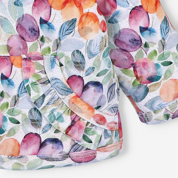 ABN-5245 Śliweczki Kurtka ocieplana z bawełny organicznej Nini druk