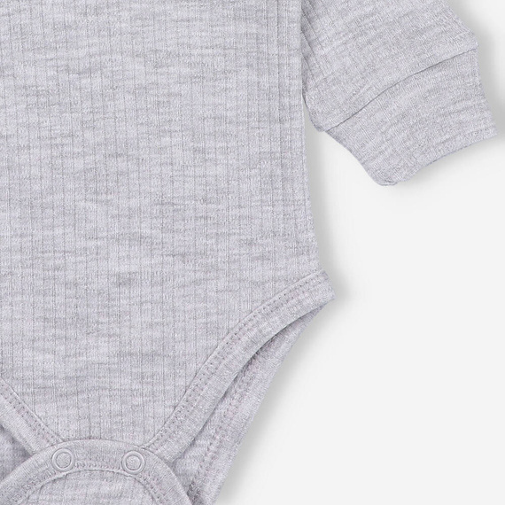 KAR-0003 Body kopertowe z dzianiny prążkowej Lagarto Verde - szary