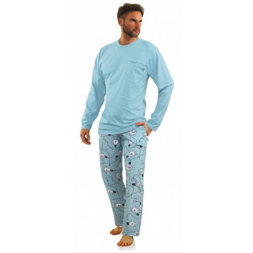2431/06 Piżama Męska długi rękaw i spodnie Sesto Senso - żarówki