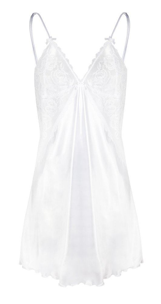 Adelaide Halka satynowa koszulka damska DKaren - biała 