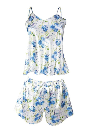 DK-KK Flowers Komplet piżama damska DKaren - 3 biały