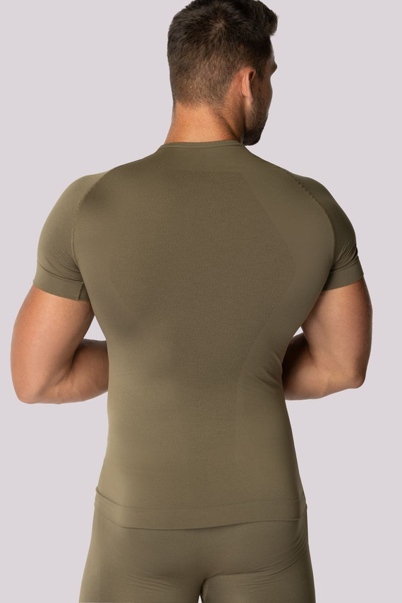 Alpha Bluzka termoaktywna męska krótki rękaw Spaio forest green