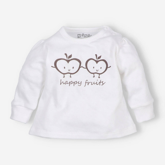 ABN-5301/ECR Happy Apples Bluzka z bawełny organicznej Nini ecru