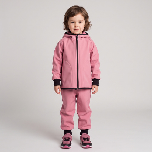 229001 Nicol Kurtka softshell dziewczęca kaptur polar odblask