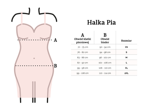 Pia Halka nocna damska DKaren - czerwony