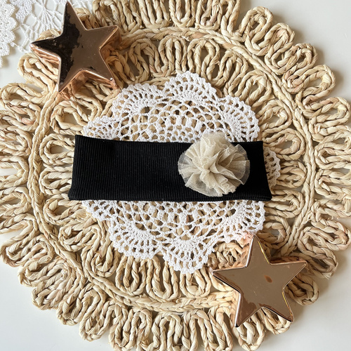 Mamatti Opaska Dziewczęca OK02 Merry Christmas – Czarna, Stylowa Opaska dla Dziewczynki