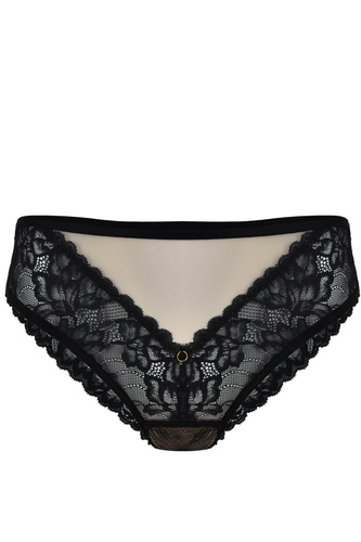 19235 Magic Figi brazyliany Mediolano – koronkowe, cielisty tiul, złoty akcent