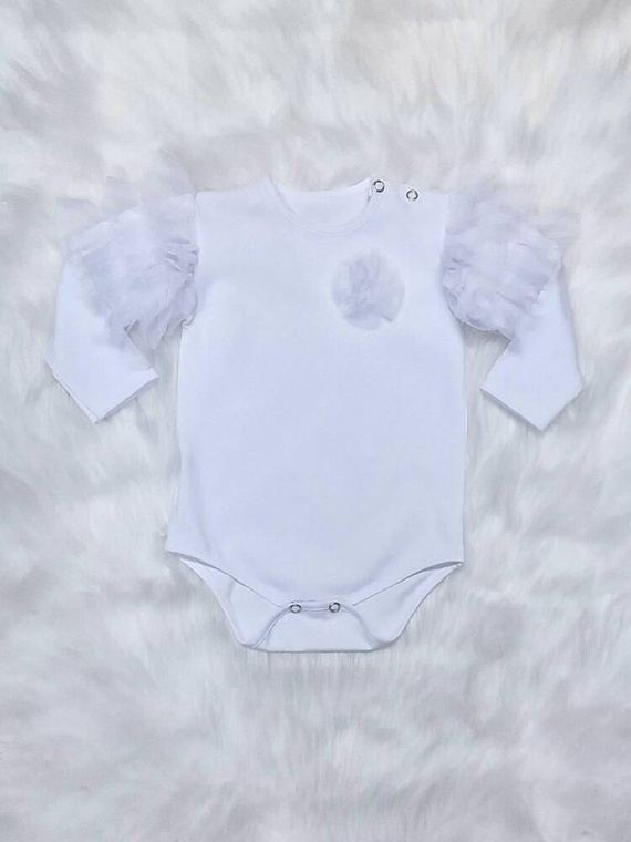 Carmen Body z długim rękawem Bambarillo biały