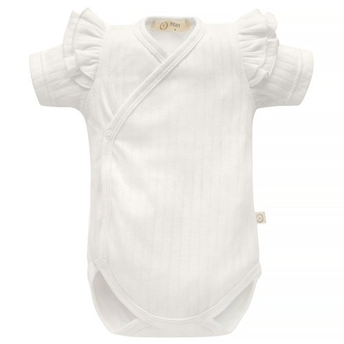 Ażur Body z falbankami krótki rękaw Yosoy