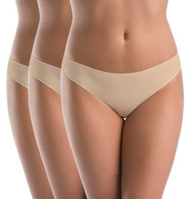 136-3 Wielopak Figi damskie Elisa Teyli - beżowy