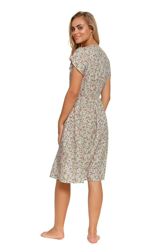 5136 Koszula nocna do karmienia Doctor Nap – wiskoza, kwiatowy wzór - green flowers