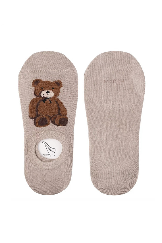 CDB200-394 Baleriny Moraj mix kolor – miękkie, z motywem misia, wygodne