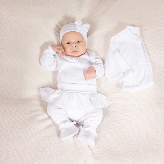 169061 Komplet chrzcielny 5-częściowy Nicol - biały