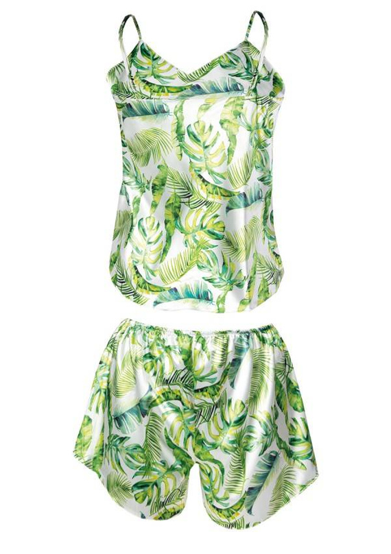 DK-KK Flowers Komplet piżama damska DKaren - 11 biały