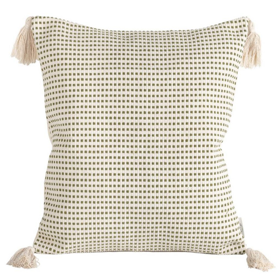 Montenegro Poszewka z grubej tkaniny bawełnianej Eurofirany oliwkowy