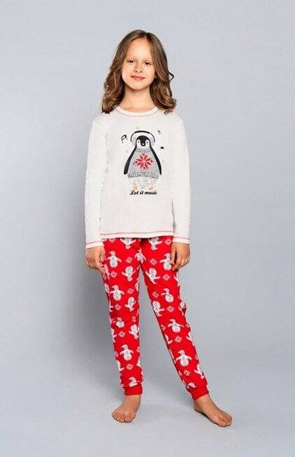 Malika bawełniana piżama dla dziewczynki Italian Fashion- ecri 