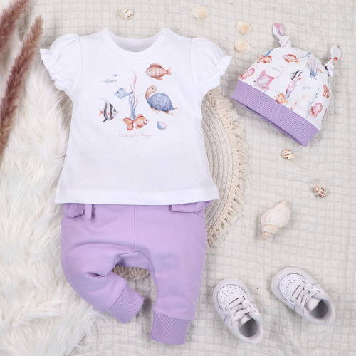 ABN-5483 Underwater World T-shirt niemowlęcy Nini– bawełna organiczna dziewczynki