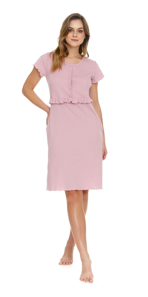 4543 Koszula Nocna ciążowa i do karmienia Doctor Nap - papaya