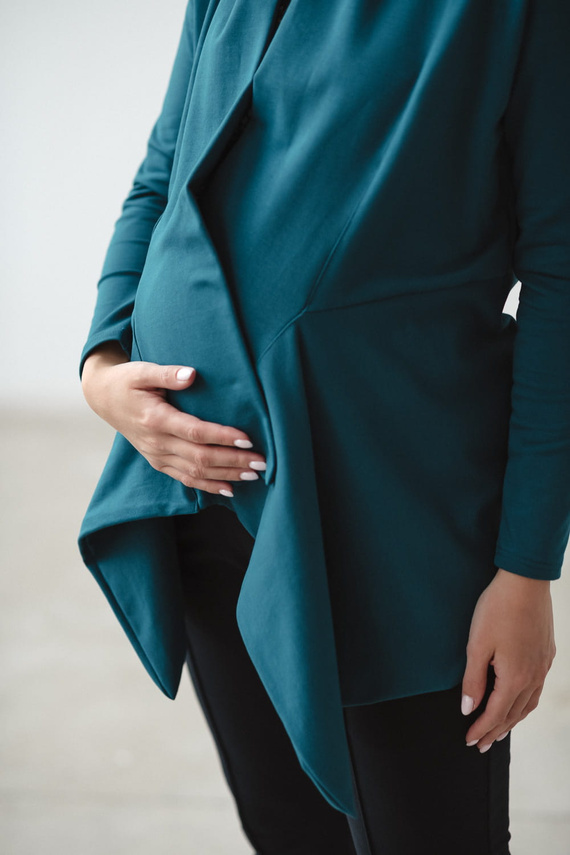 Mama Wrap Kardigan ciążowy Milk&Love morski