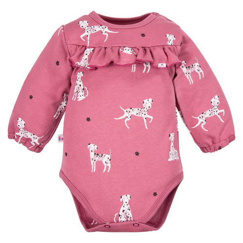 Dogs & Spots Body z długim rękawem Eevi- jagodowe