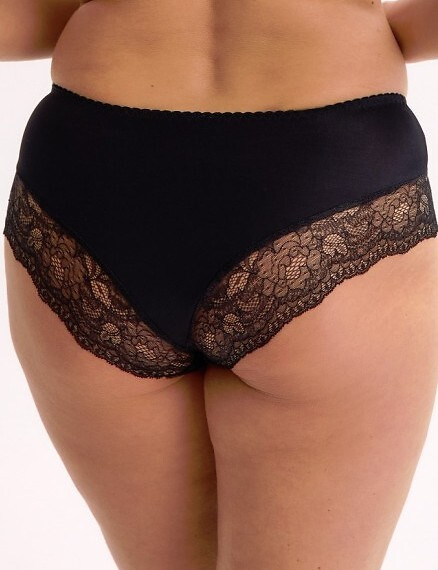 GFP 594 Sandy 3 Figi damskie Gaia czarne  – klasyczne z koronką