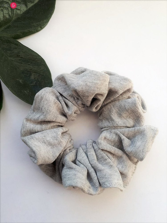 Scrunchie gumka do włosów gładka Milk&Love beżowy