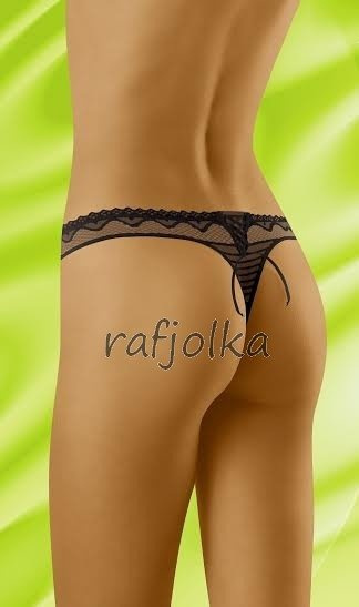 Kanikani Stringi Wol-Bar - czarny