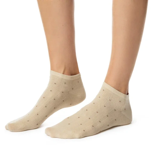 Stopki damskie Steven 114 Summer bawełniane cienkie do sneakersów beżowy 176
