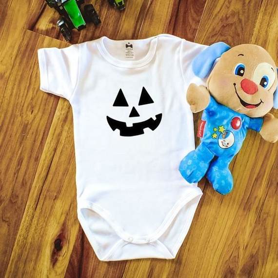 Body krótki rękaw na Halloween "PUMPKIN" Moocha czarne