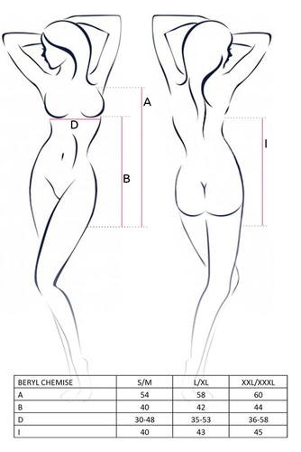 Beryl Chemise koszulka damska Passion czarny