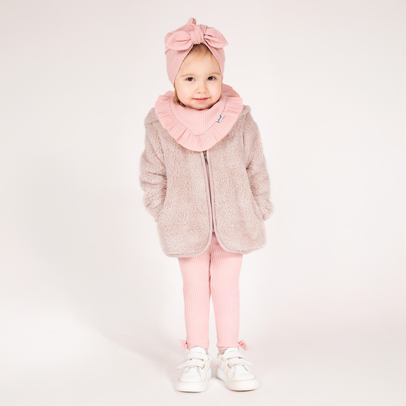 213201 Legginsy prążkowane "Nelly" Nicol - różowy