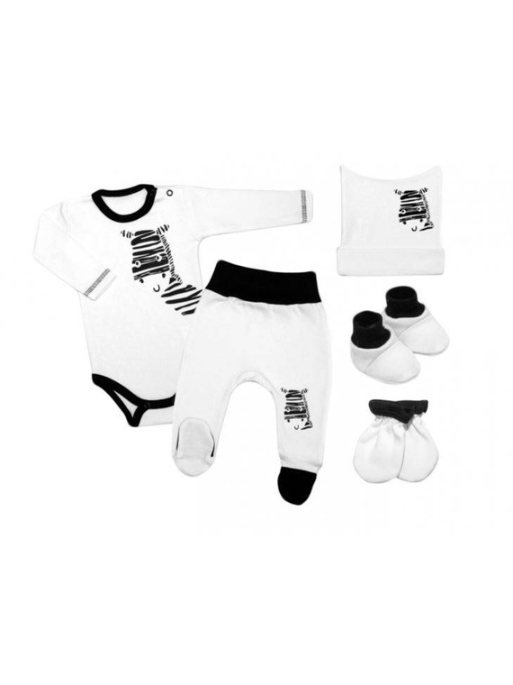 Wyprawka niemowlęca "Zebra" Terjan - biały