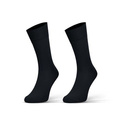 Classic Skarpety męskie klasyczne  Sesto Senso garniturowe czarny gładki
