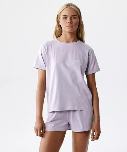 Atlantic NLP-506 letnia piżama damska 100% bawełna liliowa