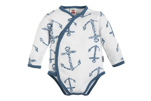 03226P "BLUE SEA" Body baby z długim rękawem Makoma paski 