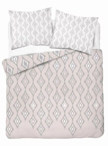 5031 A Pościel z mikrofibry geometria Detexpol pudrowy różowy