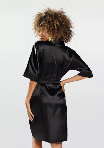 100 Podomka Szlafrok Damski Dkaren - czarny