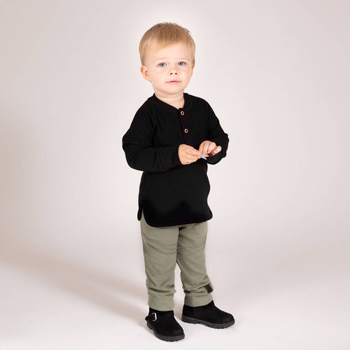 169511 Bluzka bawełniana z długim rękawem "Mix" Nicol - czarny