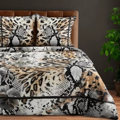 Eva 20 pościel satynowa pantera Eva Minge Eurofirany czarny