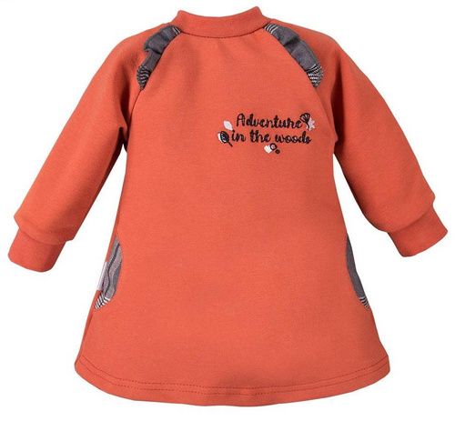 Adventure Tunika dresowa z długim rękawem Ewa Klucze- rudy