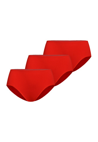 148-3 Classico Wielopak figi z wysokim stanem Teyli - czerwony