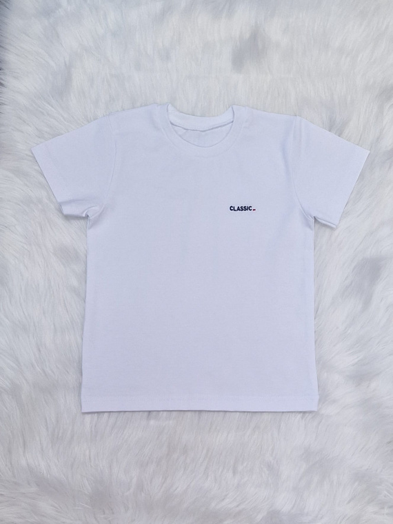 Classic Koszulka z haftem krótki rękaw Bambarillo biały