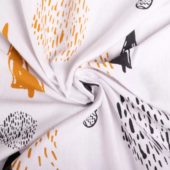 F-87 Pościel flanelowa świąteczna choinki bombki Matex biały