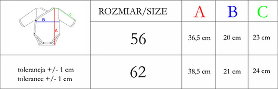 208096 Lizy Kopertowe Body z długim rękawem Nicol 