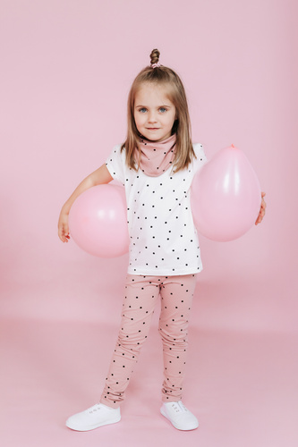 Tres Bien Bluzka z krótkim rękawem Pinokio - ecru groszki